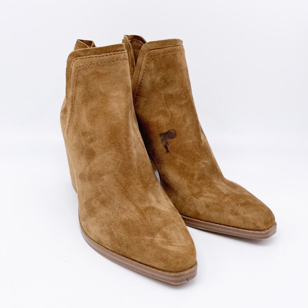 Steve Madden Women's Havannah Block Heel Pointed Toe Shooties Brown Suede 5M